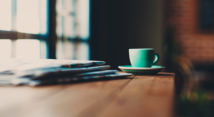 coffee cup on the table work center